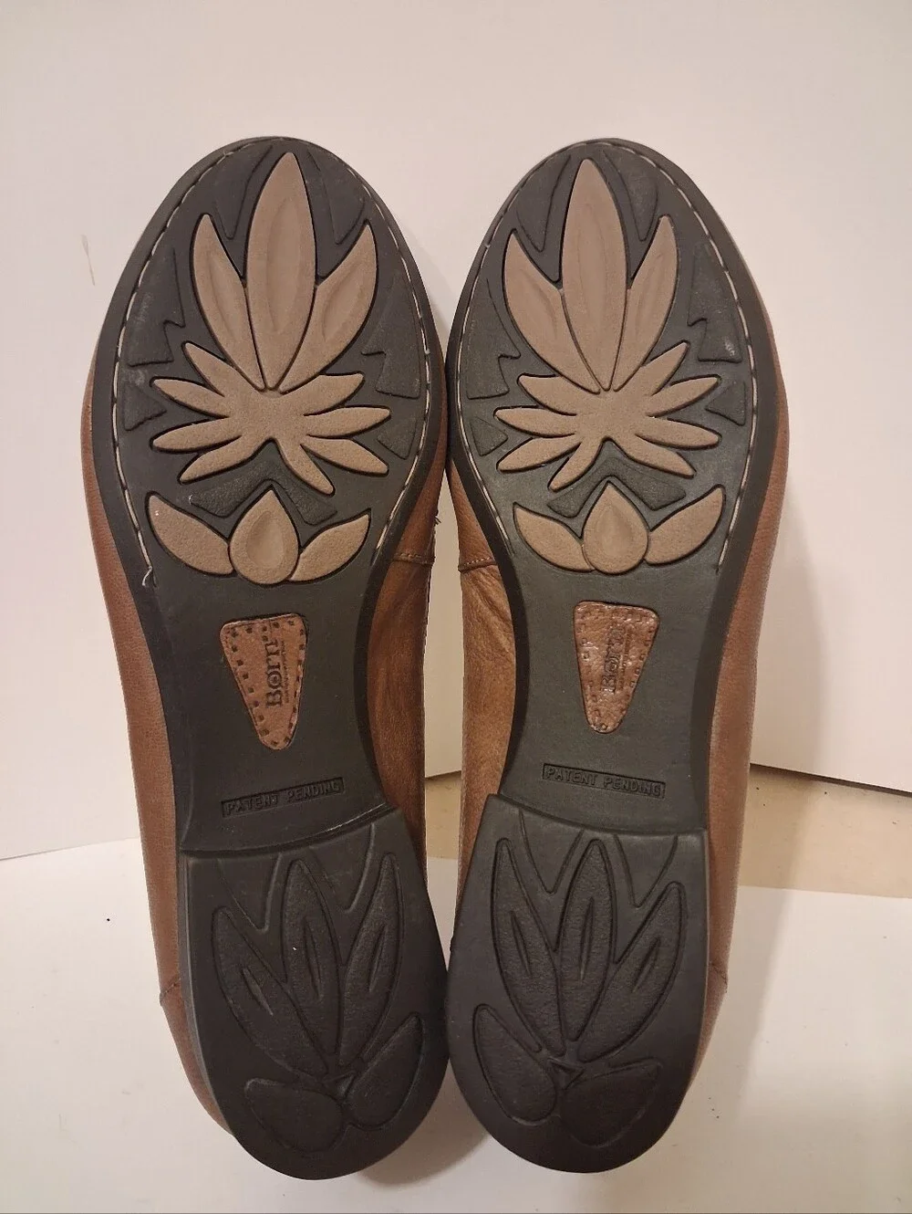 Born Brown Leather Loafers with Metal Bit Accent Women's Size 9